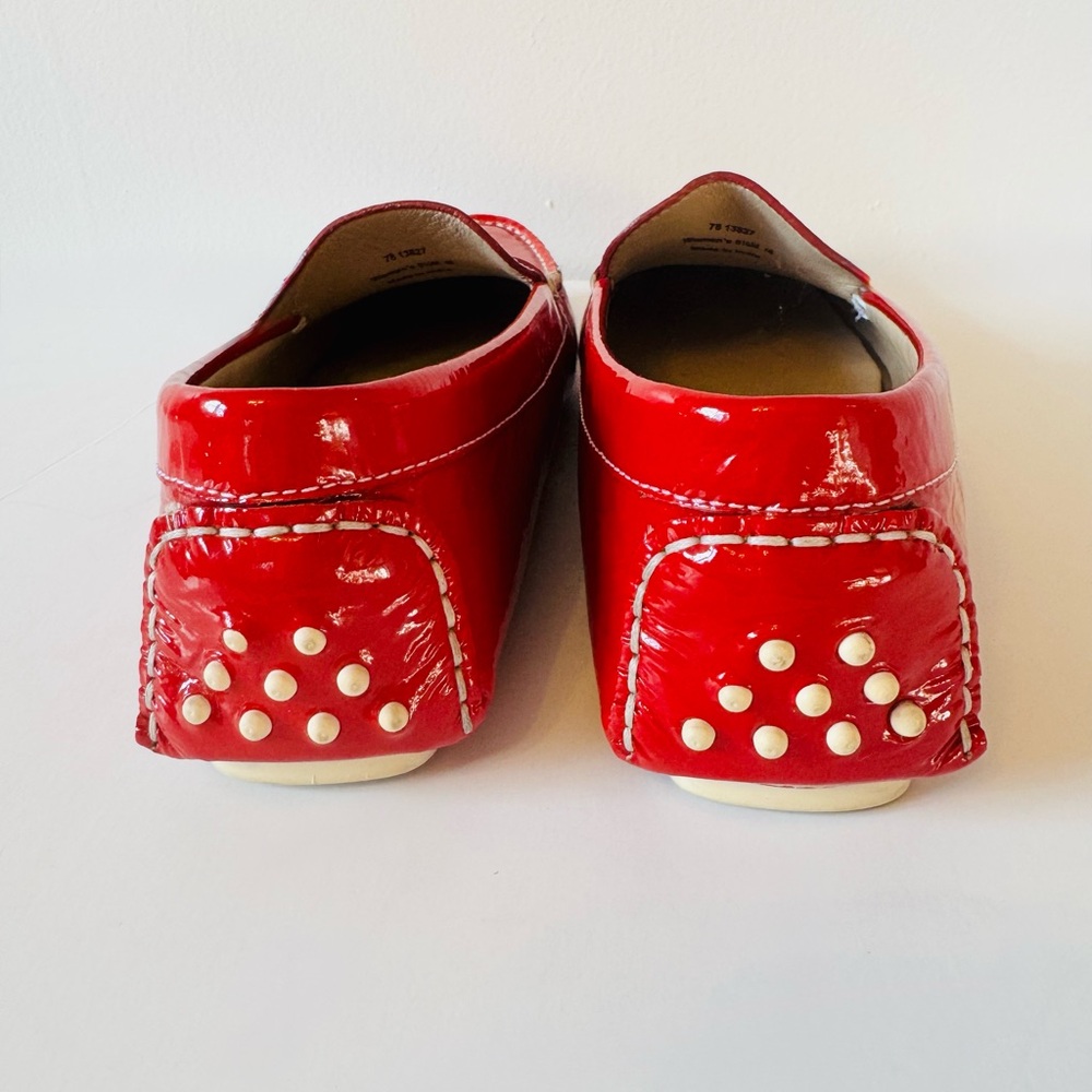 Johnston & Murphy Women’s Red Patent Leather Penny Loafers - Picture 8 of 11